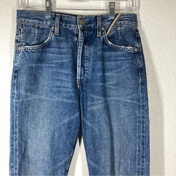 Jean Atelier Jeans Ryan Lagoon Blue High Rise Slim Straight Leg 26 Button Fly - Picture 7 of 16